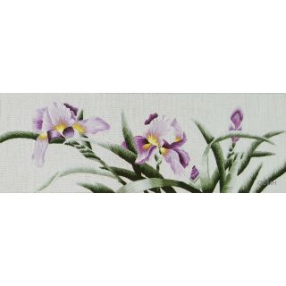Elsa Williams Iris Vtg Crewel Embroidery Kit Shaded Flowers Floral Purple