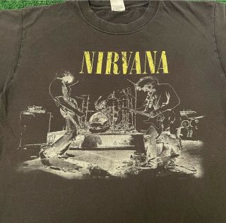 Vtg 90s Y2k Nirvana Kurt Cobain Rare Vintage Band Tee Shirt Mens Size M
