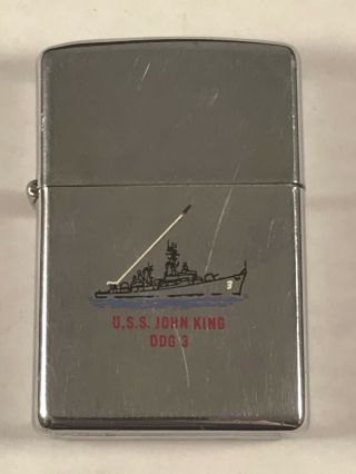 Vintage 1979 Uss John King Ddg - 3 Zippo Lighter