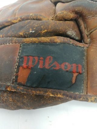 VINTAGE WILSON PROFESSIONAL A2170 TWO FINGER LEATHER BALL HAWK 3 BASEBALL GLOVE 3