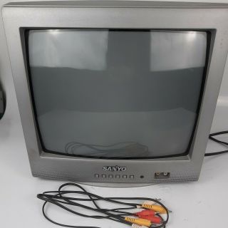 Vintage Retro Gaming Sanyo 13 " Crt Tv Front A/v Inputs Model Ds13204