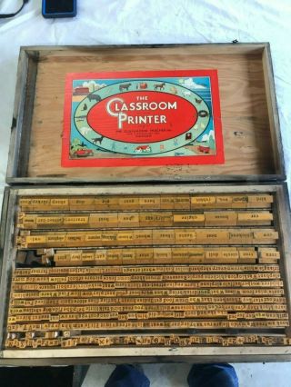 Vintage The Classroom Printer 1932 Rubber Stamps
