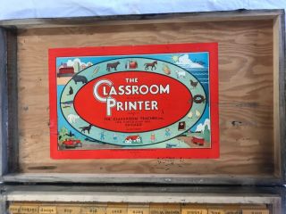 Vintage The Classroom Printer 1932 Rubber Stamps 2
