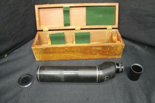 Vintage Argus Grade 20x Spotting Scope With Wood Case - A2