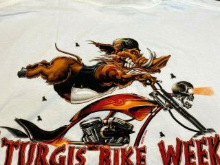 Vintage 2006 Sturgis Bike Week T - Shirt Xxl 2xl Harley Davidson 3d Hog Tshirt