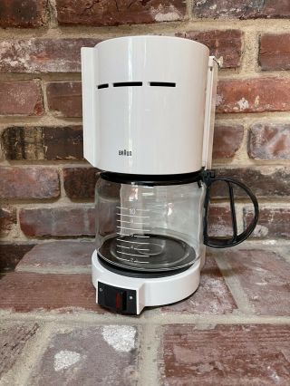 Vintage Braun 4085 Drip Coffee Maker 10 Cup White Compact