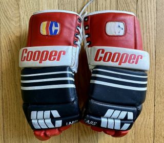 Vintage Cooper Labs Fastback Style Hockey Gloves Dura - Soft Palm Rare Adult 15 "