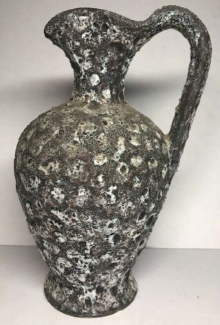Vase Pichet Fat Lava Vintage Vallauris Style Le Vaucour H 21,  5 L 14 L 11 Cm N2
