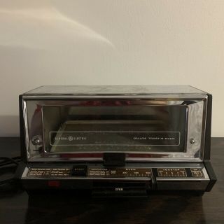 Vintage General Electric 1350 Watts Deluxe Toaster Toast R Oven A8t93b Ge Chrome