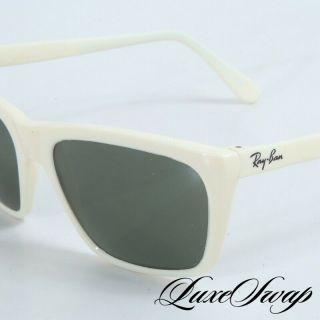 Rare Vintage 1980s Ray Ban Bausch & Lomb Made In France White Cats Sunglasses Nr