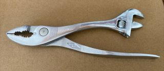 Vintage Diamalloy Duluth Handyboy Dh - 18 Slip Joint Pliers & Adjustable Wrench