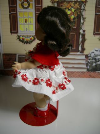 Vintage Vogue Ginny 2007 Outfit Christmas Dress Candy Cane Doll 2003 2