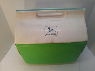 Htf Vintage John Deere Igloo Playmate Plastic Cooler Ice Chest Made In Usa