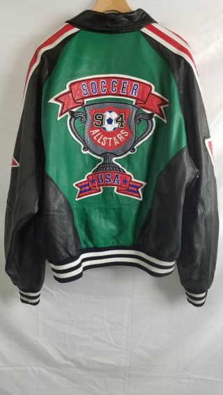Vintage Michael Hoban North Beach Leather Soccer Jacket Mens Sz XL 2