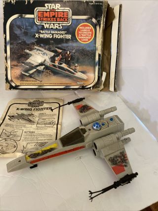 Star Wars Vintage 1978 80s Battle X Wing Fighter A Box And Inst