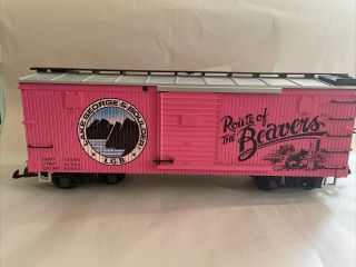 Lgb 4090 Lake George " Route Of The Beaver " Freight Car W/ Box