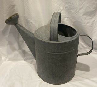 Vintage 5 Gallon Galvanized Metal Watering Can With Sprinkle Head