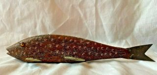Uniquely Painted Vintage Minnesota Folk Art Fish Decoy