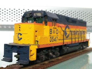 Athearn Ho Scale 3547 B&o,  Chessie System Gp35 Diesel Locomotive Tested/good