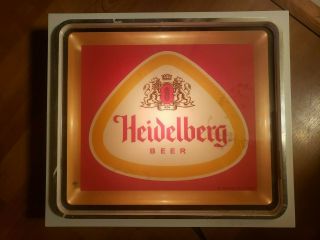 Vintage Heidelberg Beer Lighted Back Bar Sign 16 