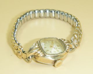Vintage Bulova 10k Rgp Bezel 17j Ladies Watch