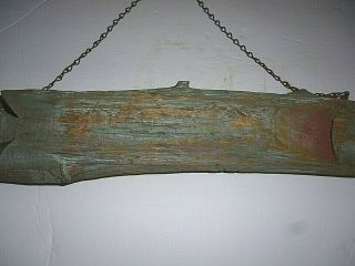 VERY COOL OLD FOLK ART CARVED FISH BAIT SHOP TRADE SIGN 3