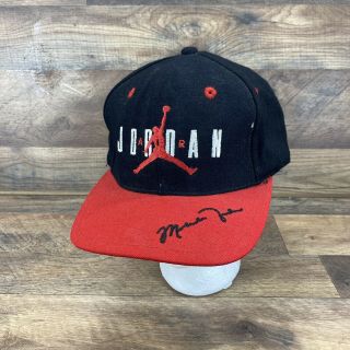 Vintage Nike Air Jordan Snapback Hat Cap Jumpman Michael Mj Chicago Bulls Nba