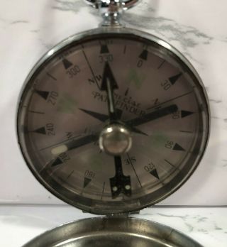 Precise Pathfinder Liquid Filled Compass - Made In Japan - Vintage Metal