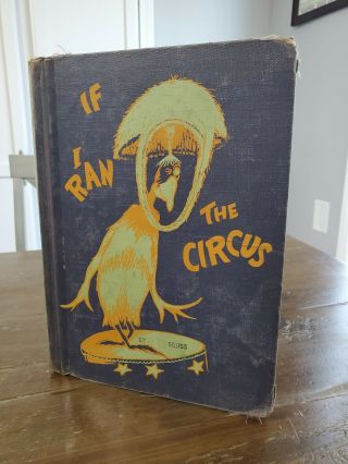 Vintage 1956 Dr.  Seuss If I Ran The Circus Hardcover Book Rare