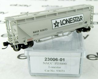 N Scale Nacc Pd3000 Covered Hopper - Lonestar 93073 - Trainworx 23006 - 01