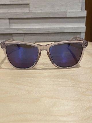 Vintage Oakley Frogskins Clear Crystal W/violet Iridium Sunglasses