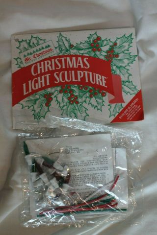 Vintage Mr.  Christmas Mini Mini Light Sculptures Candy Cane Set 3