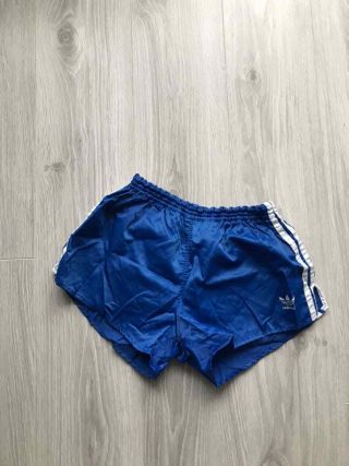 Adidas Vintage Football 70s 80s Blue Shorts West Germany Nylon Running Sprinter