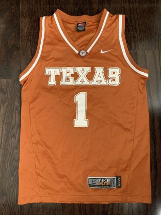 Vintage Team Nike Elite Texas Longhorns Ncaa Basketball Jersey Mens Size Small
