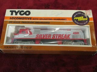 Ho Scale Tyco Silver Streak Locomotive 4301 Power Torque And Headlight 235 - 60
