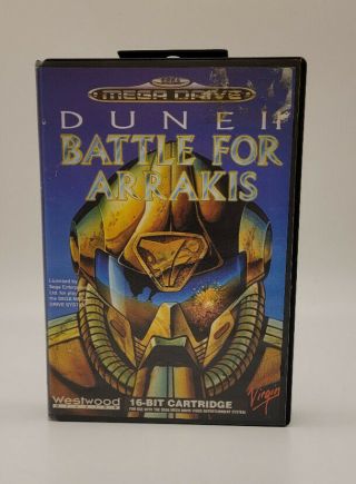 Vintage 1993 Sega Mega Drive Game Cartridge Dune 2 Battle For Arrakis