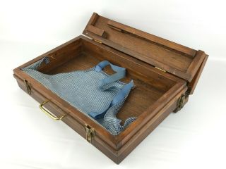 Vintage Wooden Artist Case Folding Storage Box Suitcase