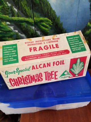 vintage aluminum christmas tree 2.  5 feet box 3