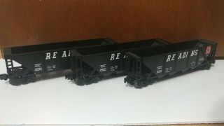 O Scale Set Of 3 Lionel 4 Bay Coal Hoppers O Gauge Reading