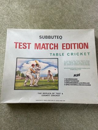 Subbuteo Test Match Edition Table Cricket Vintage 1970s