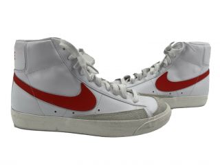 Size 8 - Nike Blazer Mid 77 Vintage White And Orange High Top Sneakers
