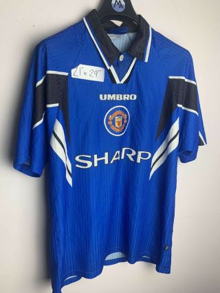 Vintage 1996 Manchester United Away Football Shirt Kit Umbro