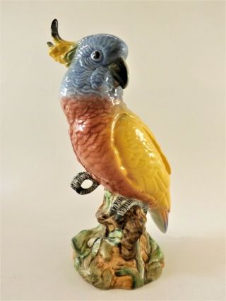 Large Vintage Beswick Cockatoo Item Number 1180 In Yellow / Blue / Red Ref1057/1