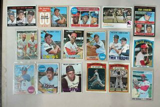 1960s,  70s Topps Bob Gibson /killebrew/seaver/stargell Vintage Baseball Cards