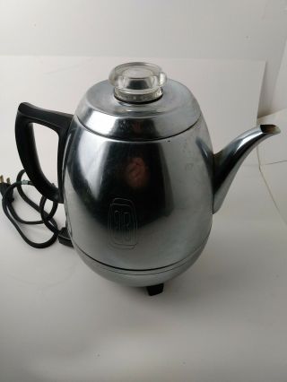Vtg Ge General Electric Art Deco 9 Cup Automatic Percolator Coffee Pot