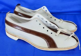 Vintage Towncraft Bowlers Bowling Shoes Retro Beige/brown Jcpenney 