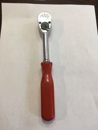 Vintage Mac Tools 3/8 " Drive Ratchet Xr8p Hard Red Handle Usa And Repair Kit