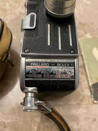 Vintage Paillard Bolex C8 8mm Movie Camera 1:2.  5 F=12.  5mm 1956 Swiss