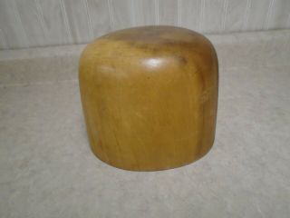 Antique Vintage Millinery Wooden Hat Form Mold Block 6 - 7/8 Hatters Supply House