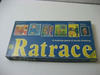 Vintage 1970 Ratrace Board Game Waddingtons 100 Complete Rare